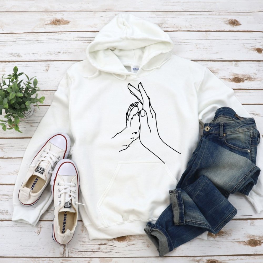 Dog and human High five Hoodie